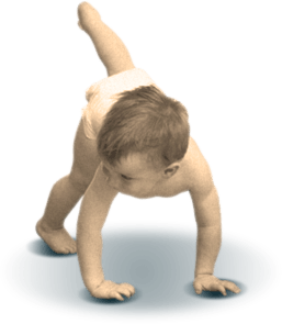 Baby walking on its hands