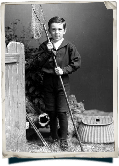 John Smith with a fishing net