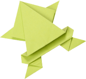 Origami frog